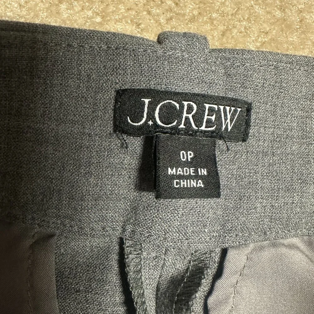 J. Crew Syndey Petite Pant in Four Season Stretch, color heather graphite, sz 0P - Picture 4 of 4